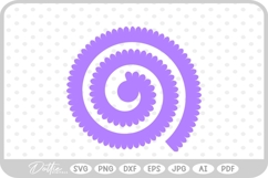 Rolled Flower Template SVG PNG DXF Product Image 1
