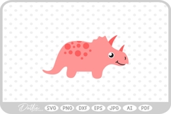 Cute Dino Dinosaur Kids Room SVG PNG DXF Product Image 1