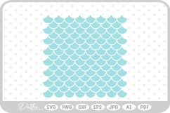 Mermaid Scale Pattern Fish SVG PNG DXF Product Image 1