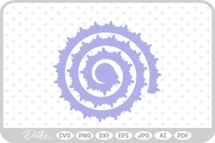 Rolled 3d Flower Template SVG PNG DXF Product Image 1