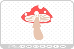 Mushroom Spotty Toadstool SVG PNG DXF Product Image 1