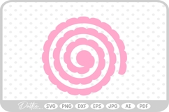 Rolled 3d Flower Template SVG PNG DXF Product Image 1