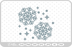 Snowflake Snow Winter Christmas SVG PNG DXF Product Image 1