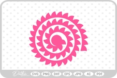 Rolled 3d Flower Template SVG PNG DXF Product Image 1