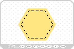Stitched Hexagon SVG PNG DXF Product Image 1