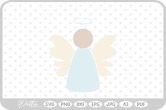 Angel Hand Drawn Christmas SVG PNG DXF Product Image 1