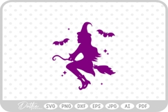 Witch Broom Halloween Spooky Season Fall Autumn SVG PNG DXF Product Image 1