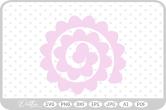Rolled Flower Paper Craft SVG PNG DXF Product Image 1