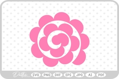 Rolled Flower SVG PNG DXF Product Image 1