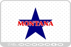 Montana Star USA State America SVG PNG DXF Product Image 1