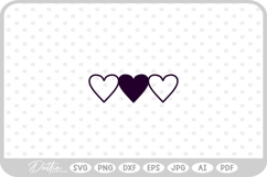 Heart Shape Border Silhouette Hand Drawn SVG PNG DXF Product Image 1