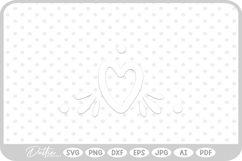 Heart Swirl Decorative SVG PNG DXF Product Image 1