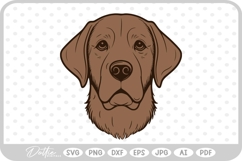 Retriever Dog Labrador Puppy Pet Head SVG PNG DXF Product Image 1