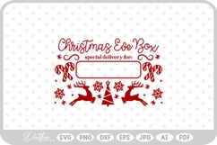 Christmas Eve Box Sticker Name Festive Gift SVG PNG DXF Product Image 1