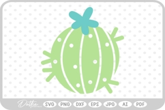 Cactus Tree Flower Spikes Desert Nature Plant SVG PNG DXF Product Image 1