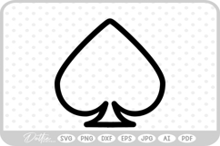 Playing Card Suit SVG PNG DXF Product Image 1