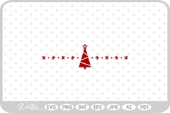 Christmas Festive Snowflake Line SVG PNG DXF Product Image 1