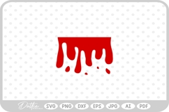 Dripping Melted Shape Silhouette Blood SVG PNG DXF Product Image 1