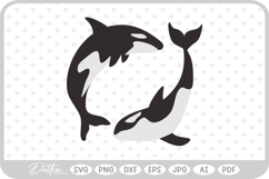 Orca Whale SVG PNG DXF Product Image 1