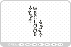Welcome Botanical Hand Drawn Vine SVG PNG DXF Product Image 1