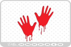 Blood Hands SVG PNG DXF Product Image 1