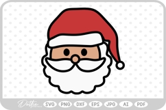 Santa Father Christmas Face SVG PNG DXF Product Image 1