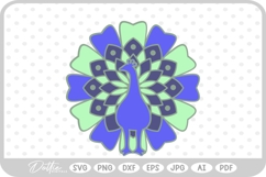 Mandala Peacock SVG PNG DXF Product Image 1