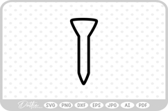 Golf Tee SVG PNG DXF Product Image 1