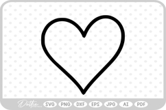 Hand Drawn Heart Sketch Doodle SVG PNG DXF Product Image 1