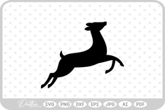 Deer Buck Stag Antlers Christmas Reindeer Winter SVG PNG Product Image 1