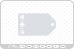 Christmas Tag Gift Present Winter Festive SVG PNG DXF Product Image 1