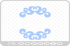 Curved Flourish Ripple Decorative Ocean Waves SVG PNG DXF Product Image 1