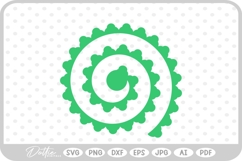 Rolled Flower Template SVG PNG DXF Product Image 1
