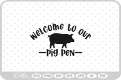 Pig Quote Farm Animal SVG PNG DXF Product Image 1