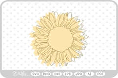Sunflower Floral Flower Nature SVG PNG DXF Product Image 1