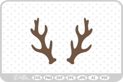 Deer Buck Stag Antlers Christmas Reindeer Hunting SVG PNG Product Image 1