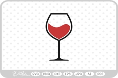 Wine Glass Drink SVG PNG DXF Product Image 1