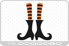 Witch Feet Shoes Boots Halloween SVG PNG DXF Product Image 1