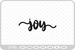 Joy Script Text Words Christmas SVG PNG DXF Product Image 1