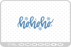 Ho Ho Ho Christmas Santa Quote Text Script SVG PNG DXF Product Image 1