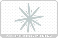 Snowflake Doodle Sketch Christmas Winter SVG PNG DXF Product Image 1