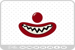 Clown Halloween Face Scary SVG PNG DXF Product Image 1