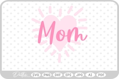 Happy Mother's Day Mom Mum Mommy Flower SVG PNG DXF Product Image 1