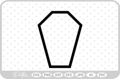 Coffin Ghost Spooky Season Halloween Heart SVG PNG DXF Product Image 1