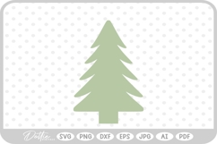 Christmas Tree Doodle Hand Drawn Winter SVG PNG DXF Product Image 1