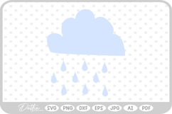 Rain Cloud SVG PNG DXF Product Image 1