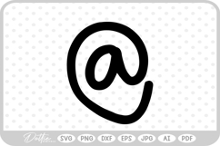 At Sign Punctuation SVG PNG DXF Product Image 1