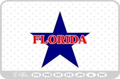 Florida Star USA State America SVG PNG DXF Product Image 1