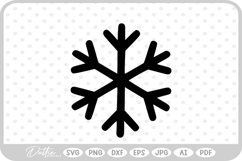 Snowflake Winter Christmas Cold Ice SVG PNG DXF Product Image 1