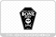 Bone Dust Potion Bottle Label Halloween Witch SVG PNG Product Image 1
